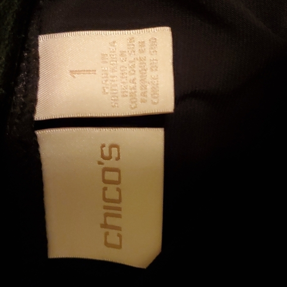 Chico's Open Shoulder Black Tunic Size 1 - Picture 5 of 5